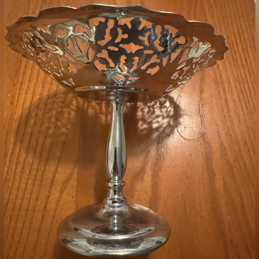 Vintage Kraft Farber Brothers Ornate Chrome Serving Bowl